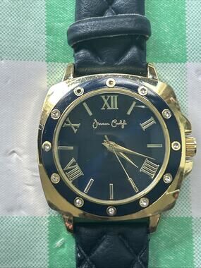 Jessica Carlyle Gold Tone Case Navy Blue Dial Women’s Quartz Watch